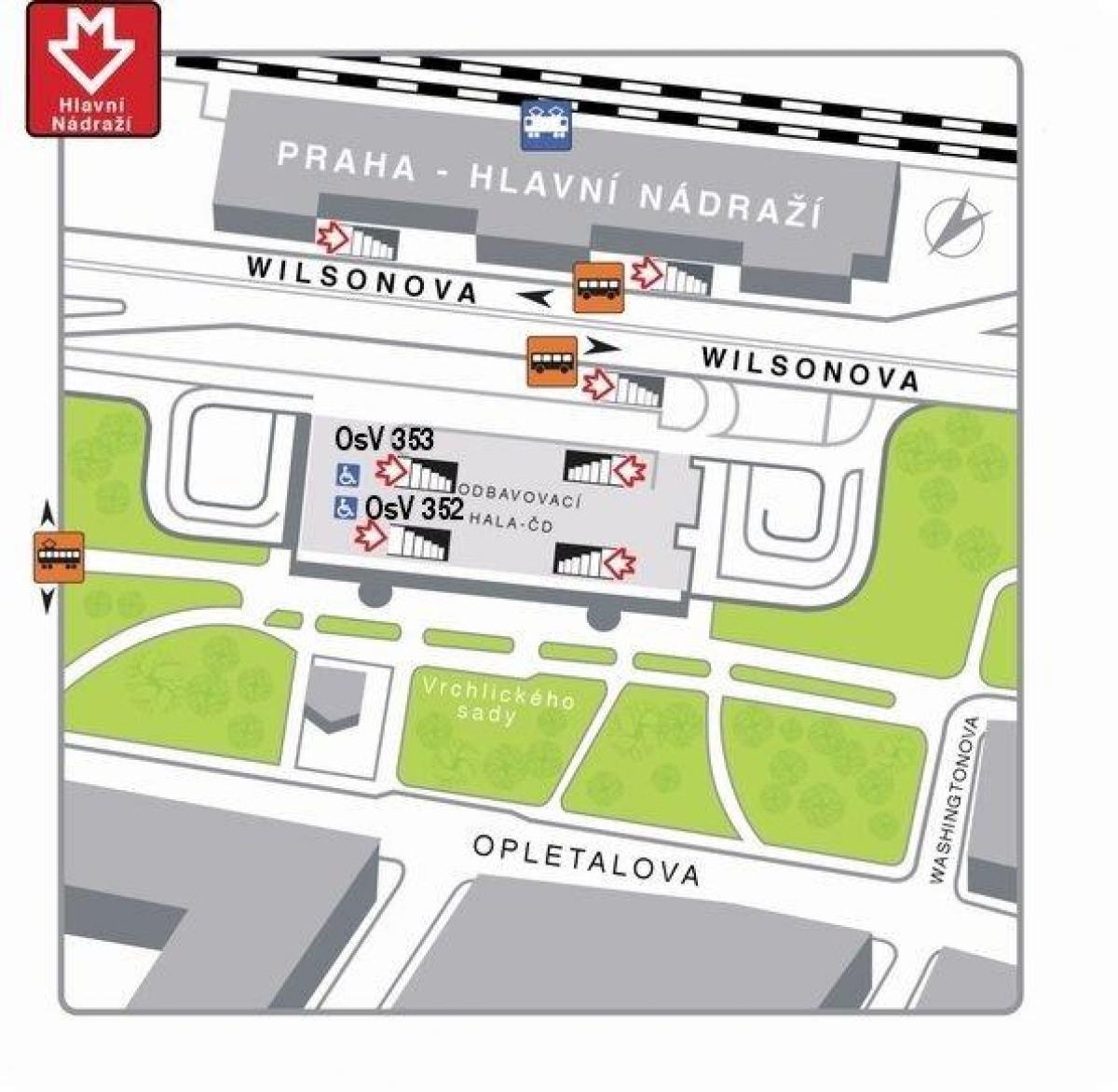 Prags centralstation karta - Karta över prags ...